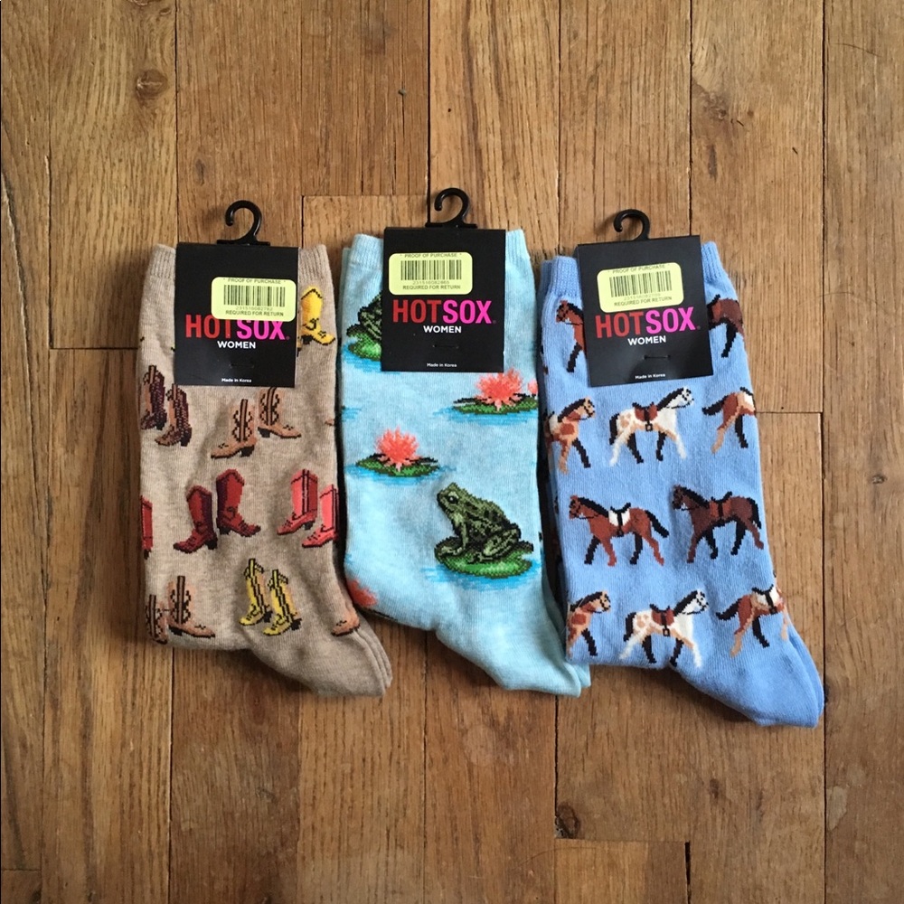 Horse and Frog Socks 3 pair